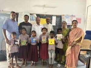 Kids holding books