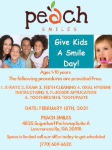 Give kids a smile flyer